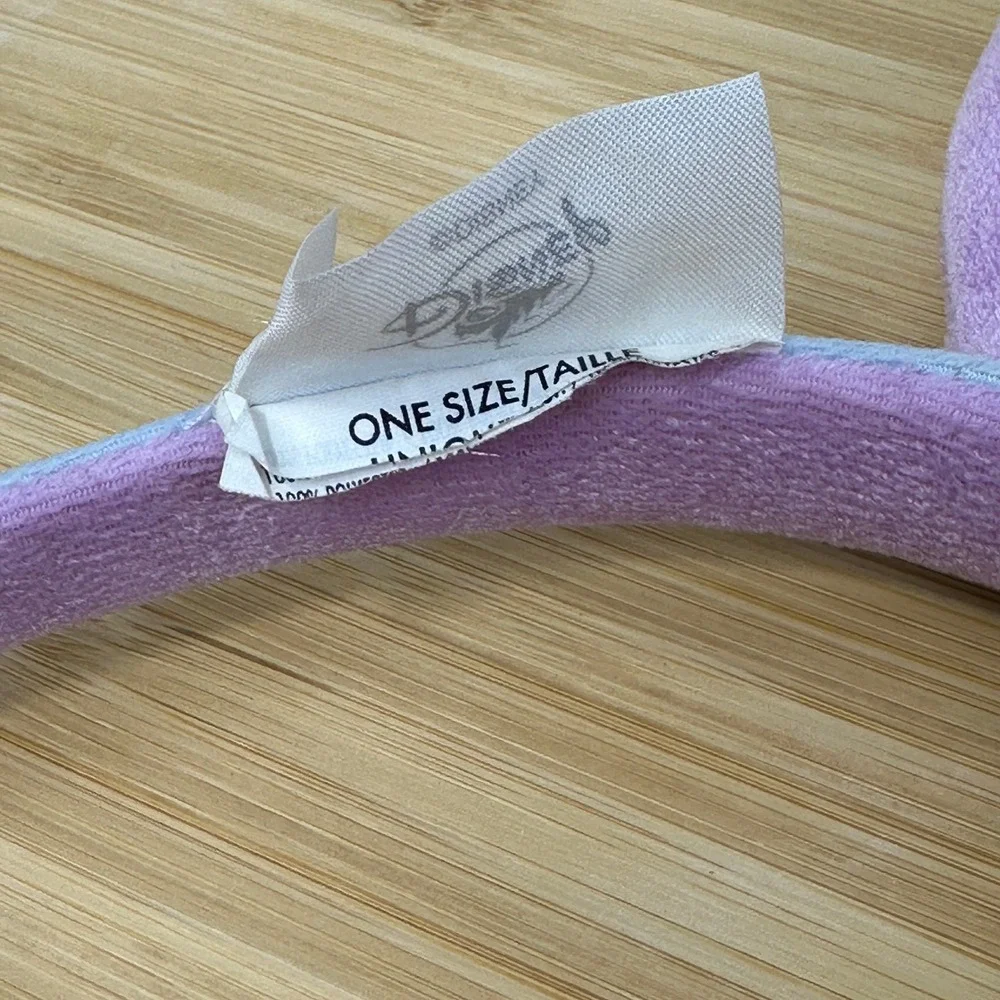 Disney Parks Pink with Mickey Icons Blue Beaded Bow Minnie Mouse Ears Headband